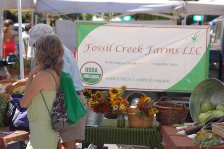 Colorado Organic Farmers Market Stand