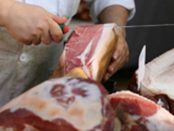Cutting Meat in a Commercial Kitchen