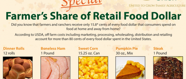 farmers share of thanksgiving food dollar